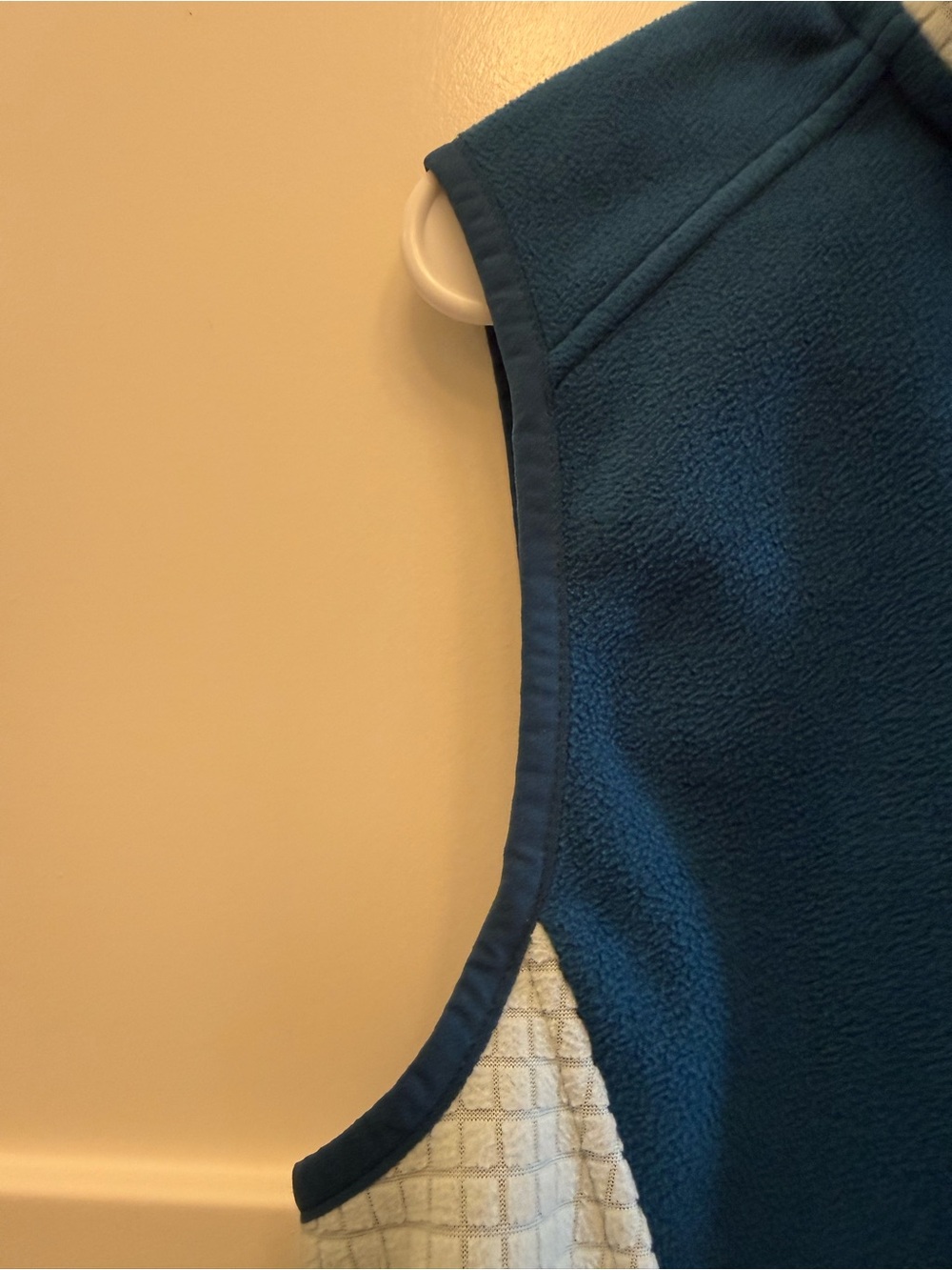 Lands’ End Women’s M Blue Fleece Full Zip Vest Textured Colorblock Outdoor - Picture 6 of 8